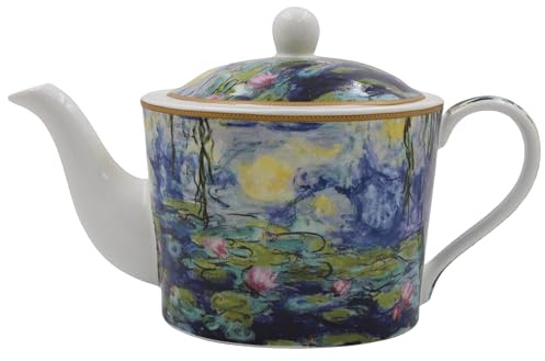 The Leonardo Collection Claude Monet Monet Teekanne Seerosen für die Küche | Schönes Küchenzubehör für Zuhause | Ohne Teesieb | Teekanne für den täglichen Gebrauch | Langlebige Teekannen für Zuhause