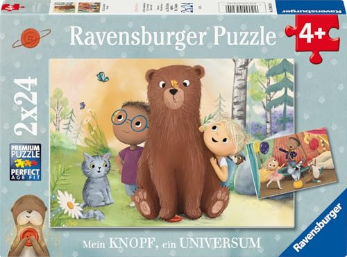 Ravensburger Puzzle Mein Knopf, EIN Universum - 2x24 Teile Puzzle ab 4 | 2x24 Teile Mein Knopf, ein Universum. Puzzle von Carmushka, Kinderpuzzle ab 4 Jahre, Ravensburger Qualität