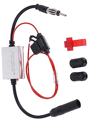 DIYEAH Antena FM para Vehículos, Radio de Automóvil 12-24v, de Señal de Antena Redonda, Compatible Coche para Mejorar Recepción en Carretera, Señal Potente y Estable, Fácil
