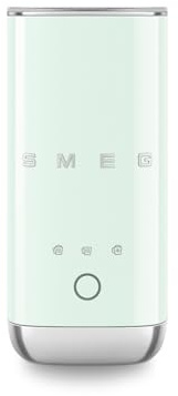 Smeg, Montalatte Elettrico MFF02PGEU, 3 Funzioni Bevanda, Frusta Removibile, Rivestimento Ceramico Antiaderente, 500 W, Verde Pastello