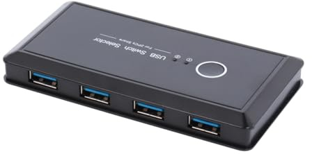 NUOBESTY Sélecteur USB Automatique Ports pour Périphériques Entre PC Commutateur Durable pour Imprimante et Scanner Usage Bureau et