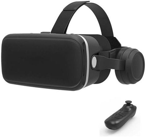 VR Brille, 3D Virtual Reality Headset Mit HD-Anti-Blaulicht-Linsen, VR Glasses Augenschutz Brille PC Unterhaltung, für iPhone Samsung Android 4,7–7,2 Zoll(B)