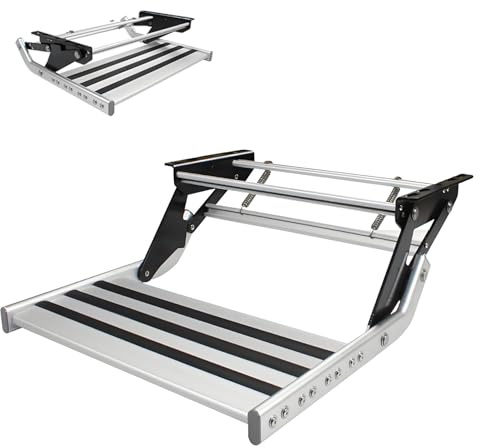 DPLXQPP Marchepied Escamotable Haute Résistancemanuel/électrique,Installation Facile sur Rails Pré-Existants pour Un Accès Sécurisé en Toutes Circonstances,Capacité 200kg Manual-Single