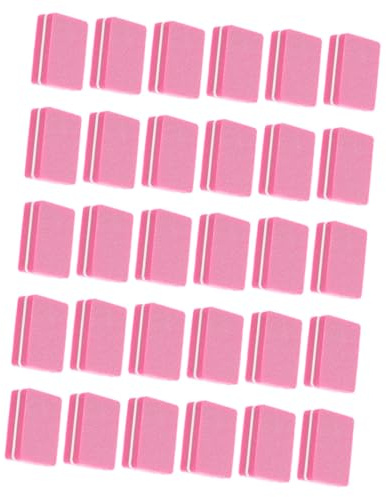 50 Stück Nagelpolierstreifen aus Schwamm, Rosa, zum Formen