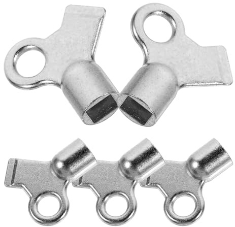 GALPADA 5pcs Aluminum Alloy Radiator Valve Keys Small Square Hole Radiator Bleed Keys for Air Vent Valve Operation and Versatile Plumbing Tool