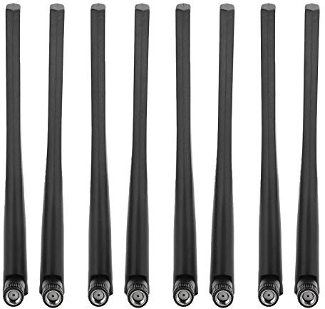 Ouitble Antena de Banda Dual de CA de Alto Rendimiento RP SMA 5dBi 2.4G 5G Antena WiFi para enrutador inalámbrico RT AC68U AC66U y Tarjeta de Red Juego de 8 Piezas