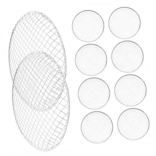 YARNOW 10 pièces Lot de Rondes BBQ Résistant Tapis de Cuisson et Grille de Refroidissement Polyvalente pour Barbecue Extérieur et Camping