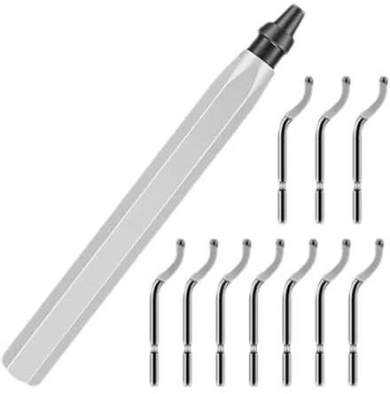 Herramienta de Desbarbado para Resina | Removedor de con Mango Ergonómico,Herramienta De Desbarbado Para Impresión 3D Con 10 Piezas De Cortadores De Alta Velocidad,Para PVC Laton Aluminio