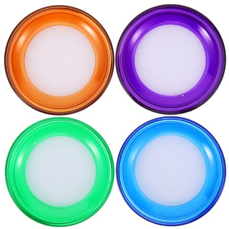 Ciieeo Lot de 4 Éponges Humidifiantes Doigts en Plastique, Accessoires de Bureau Compacts pour Compter et Trier L'argenté, Humidificateurs de Doigts en Mousse, Couleurs Assorties Vert,