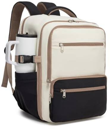 KONO Ryanair handbagage 40 x 30 x 20, ryggsäck för flygplan 24 L, underseat cabin bag med laptopfack för 15,6 tum, lätt damryggsäck för EasyJet, resväska för män och kvinnor