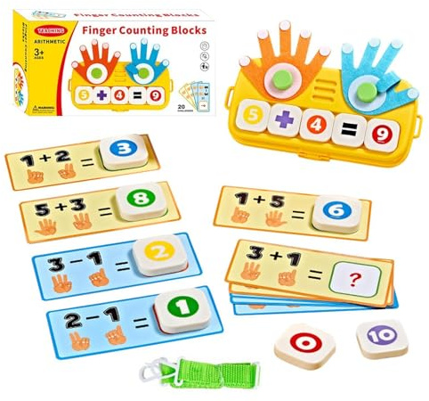 Tablero de conteo con Dedos para niños,Juguete de Aprendizaje de números - Juego de Aprendizaje Digital,para niños y niñas educación en casa jardín de Infancia Preescolar cumpleaños