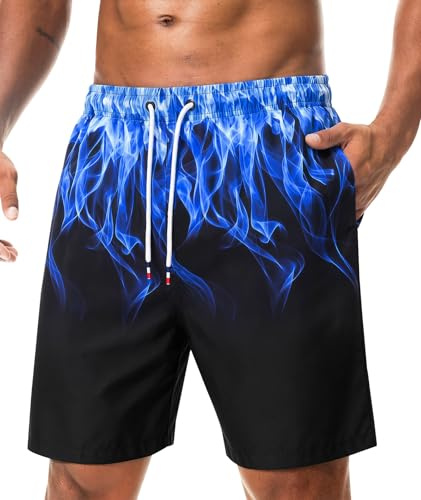 Danfiki Baddräkt för män, simbassäng, snabbtorkande, surfing, sommar, hawaiiansk strandshorts med ficka