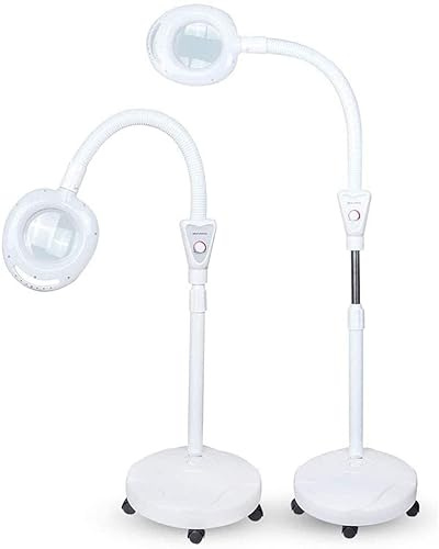 Förstoringsglas Golvlampa 16X Förstoringsglas Med Starkt Ljus, Förstoringsglas För Läsning, Skönhet, Nagelkonst, Tatuering, Salong, Hantverk - Höjdjusterbar
