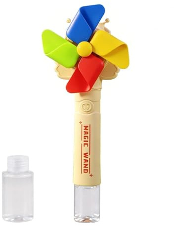 ADYJEE Exciting Rotating Bubble Blower Bubble Wand Toy with Rainbow Flower/Windmill Design for Imaginative Outdoor Party Play Rotating Blower T Oy