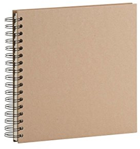 Rössler Papier 1329452626 - S.O.H.O. Wire-O Fotoalbum 230 x 230 mm, 60 offwhite Seiten, Kraft, 1 Stück