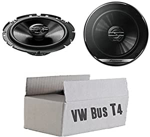 VW Bus T4 Front - Lautsprecher Boxen Pioneer TS-G1720F - 16,5cm 2-Wege Koax Koaxiallautsprecher Auto Einbausatz - Einbauset