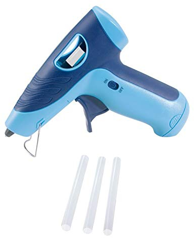 Heißklebepistole – KABELLOS – Für Haushalt, Werkstatt und Hobby – Praktische Handhabung dank ergonomischem Griff – 3 Heißklebestifte – C338597