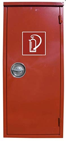 Stahlblechschutzschrank Feuerlöscher mit Feuerlöscher Symbol Schrank rot von MBS-FIRE®