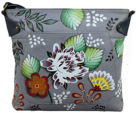 Anna by Anuschka 8037, Sac Cabas Convertible en Cuir véritable – Garden of Femme, Jardin d'Eden, Taille Unique