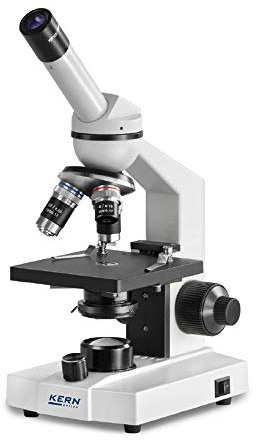 KERN Durchlichtmikroskop OBS-1 Schulmikroskop (Finite Optik, fixer Kondensor, Tubus Monocular, ideal für dünne Präparate) OBS 102