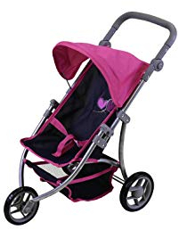 Knorrtoys 16533 - Puppenbuggy Jogger Lio - Flying Hearts Blue pink