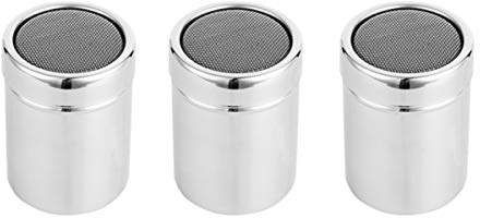 BESTonZON Pepper Shaker Sprinkler Stainless Steel Seasoning Shaker Large Holes Easy to Clean for Cooking Sugar Flour