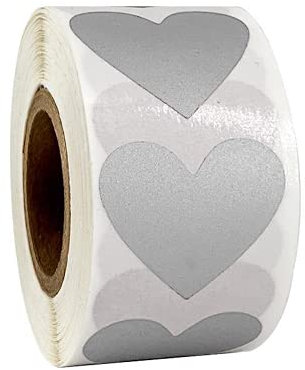 Rubbel Etiketten 300 Rubbeletiketten Herz silber, schwangerschaft verkünden Rubbelsticker Herz 2.8x2.5cm rubbellose, save the date karten hochzeit,rubbellose selber machen