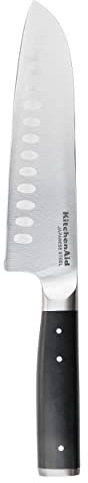 KitchenAid Coltello da Cucina Santoku Gourmet da 18 cm / 7 Pollici, Acciaio Giapponese Ad alto Tenore di Carbonio Affilato