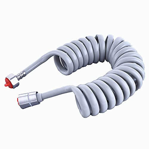 BiaoTeng Brauseschlauch ausziehbar 3m flexschlauch 1/2 zoll anti-twist dehnbare bis brauseschlauch toilette bidet handbrause federschlauch,3m
