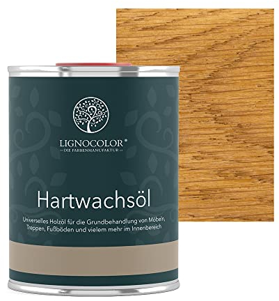 Lignocolor Hartwachsöl Holzöl für den Innenbereich (1 L, Eiche Gold)