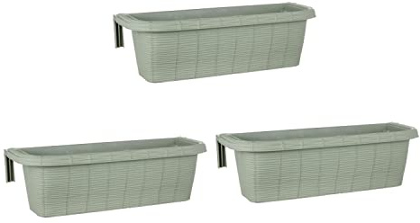 FRANKYSTAR Schwalbe 60 Balkonkasten, geflochten, 60 cm, mit verstellbaren Haken und Wasserreserve