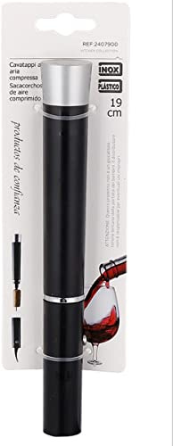 Sacacorchos de aire comprimido, abridor de botellas de vino profesional, sacacorchos de vino inoxidable (2 en 1 de 19 cm)