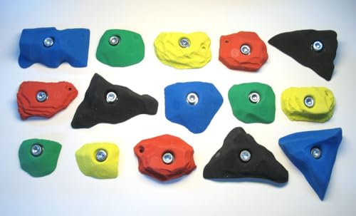 KS Klettergriffe Klettergriffe Set Schwer 1, Farbe:schwarz