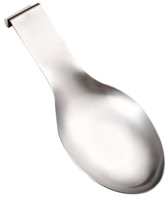 PRETYZOOM Poggiaspatola Per Cucina in Acciaio Inossidabile Supporto Per Cucchiai Da Tavola Poggia Cucchiai Utensili Da Cucina Resistente Al Calore Lavabile in Lavastoviglie