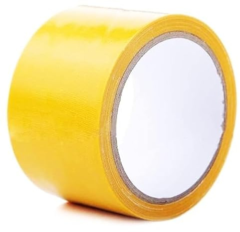 HAJRA Duct Tape Waterproof Gaffer Tape Super Sticky Strong Tape Heavy Duty Adhesive Cloth Repair Tape Water Resistant Yellow 48MMx10M (1 Roll)