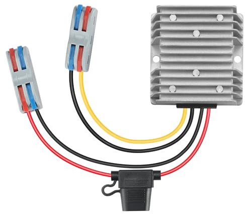 MZHOU Convertidor de Voltaje DC 20V-90V a 12V 20A, Regulador de Voltaje DC 24V 48V 72V a 12V 240W Buck Transformador Impermeable para Motor Camión Vehículo Barco, etc.