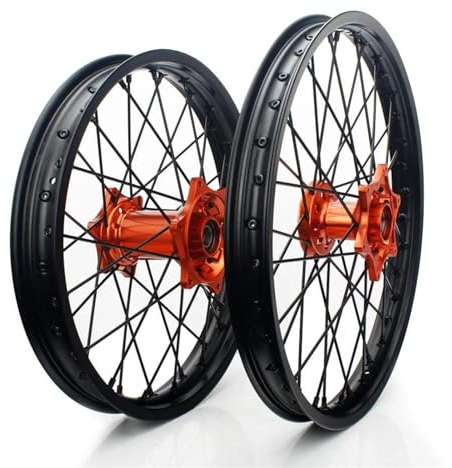 Für 125-540 250 300 350 400 450 500 525 EXC MXC SXF GS SX XC FW SXS SX Für 21 19 / 18 Felgennabe Stahlfelge Hinterradnabe Radfelgen Kreis Nabe(Color:21 18 Orange Black)