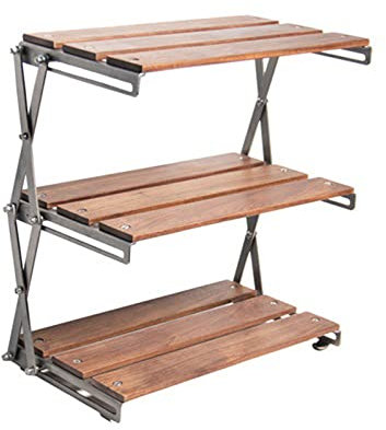 Tavolo da campeggio portatile con ripiano portaoggetti, tavolo pieghevole multifunzione per campeggio all'aperto e picnic, facile installazione per piccoli oggetti
