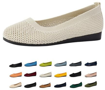 Ballerines pour femme - Chaussures d'été plates pieds nus - Chaussures basses avec design traditionnel pour femmes et filles - Confortables et élégantes - Pour les loisirs - Espadrilles sportives