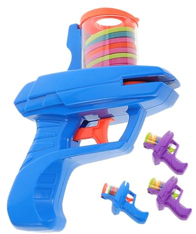 FRCOLOR 4piezas Pistola Ovni De Zanahoria Dispositivo De Discos Voladores Juguete para Juego Seguro En Playa y Picnic Familiar Juguete Interactivo