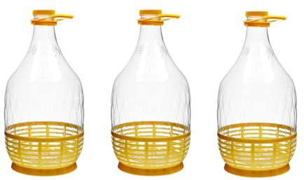 MIKONI 5L Weinflasche Weinballon aus Kunstoff GÄRBALLON Flasche Ballonflasche Gallone Wasserflasche Likörflaschen Saftflasche D13 (3)