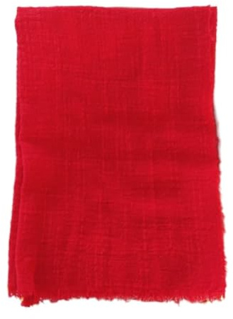 Blausky 6 tovaglioli in tessuto da 30 x 30 cm, in cotone con frange, tovaglioli da tavolo, in morbido tessuto, per matrimoni, feste, caffè, ristoranti, rosso