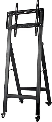 Mobile TV Cart with Rolling TV Stand for 32 55 Inch Flat/Curved Screen TV Max VESA 400x400mm Load Capacity Up to 45kg/99lbs TV Mount and Stand Included