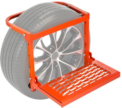GEAREVER Reifen-Klapptritt Stahl Heavy Duty für LKW SUV Transporter | Rutschfeste Oberfläche, klappbar, platzsparend, verstellbar, Radstufe, für 4x4 Fahrzeuge, robust, belastbar, schwarz