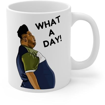 Funny What A Day Work Mug, Novelty Harvey Price Viral Meme, Office Humour Coffee Cup, Bad Day Mug, Gift for Colleague, Friend, Him or Her (Mug, White 11oz)