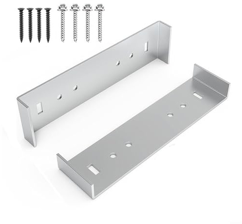 Staffa di montaggio per cassette postali in alluminio, staffa in metallo resistente per cassette postali con pavimento largo 20,3 cm, supporto antiruggine fino a 136 kg, finitura argento per