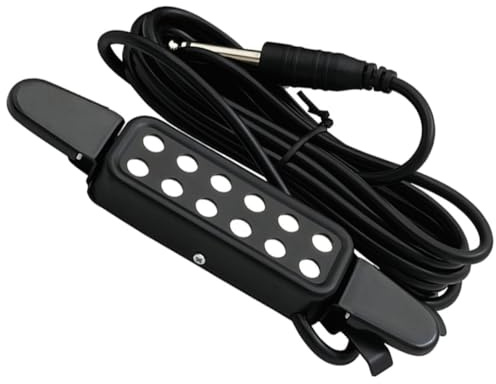 Ciieeo Tonabnehmer Akustikgitarre Schallloch ohne Bohren Piezo Pickup Kabel 3 Meter Akustikbass Zubehör