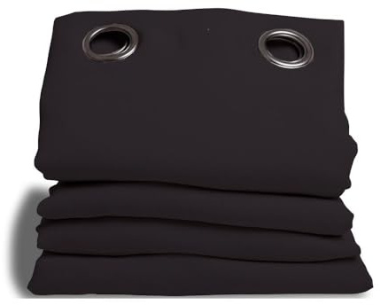 Moondream DecibelControl™ 3en1 Cortina Antirruido | Aislamiento Acústico | Térmico Invierno+Verano | 100% Opaca | Tecnología patentada | Fabricada en UE | Ollaos | Negro MC710 | 135An x 250Al cm
