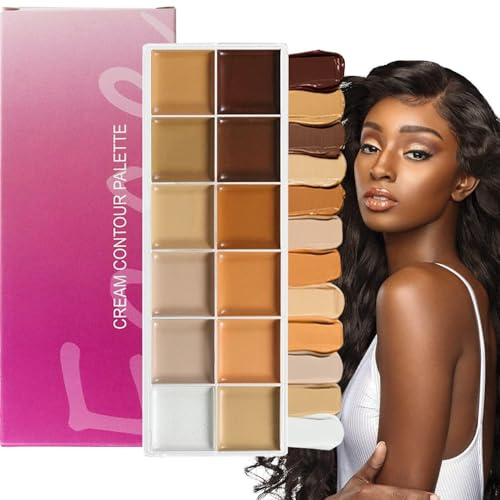 Palette Trucco Cream Palette Contour Crema 12 Colori | Corrector Trucco per Donne Pelli Mature Sottocchi Viaggio Matrimonio Feste Cerimonie Sera Appuntamenti