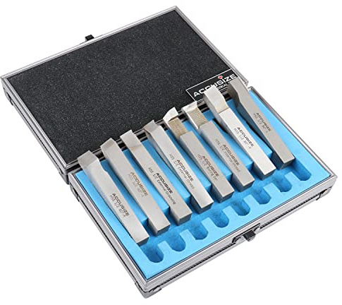 Accusize Industrial Tools 1/2'' 8 Pcs Hss Tool Bit Set, Pre-Ground for Turning and Facing Work, 2662-2004